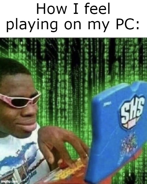 My PC after playing it | How I feel playing on my PC: | image tagged in ryan beckford,memes,funny | made w/ Imgflip meme maker