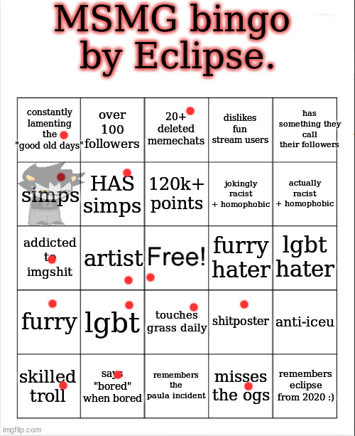 coughs loudly | image tagged in msmg bingo by eclipse | made w/ Imgflip meme maker