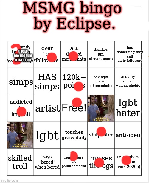 EA Sports, it’s in the game | (I USED TOO, NOT SURE IF I STILL DO) | image tagged in msmg bingo by eclipse | made w/ Imgflip meme maker