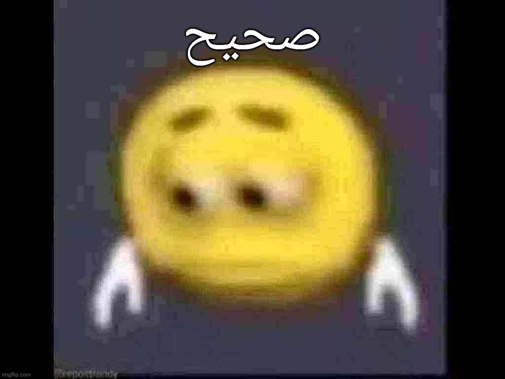 Sad emoji | صحيح | image tagged in sad emoji | made w/ Imgflip meme maker