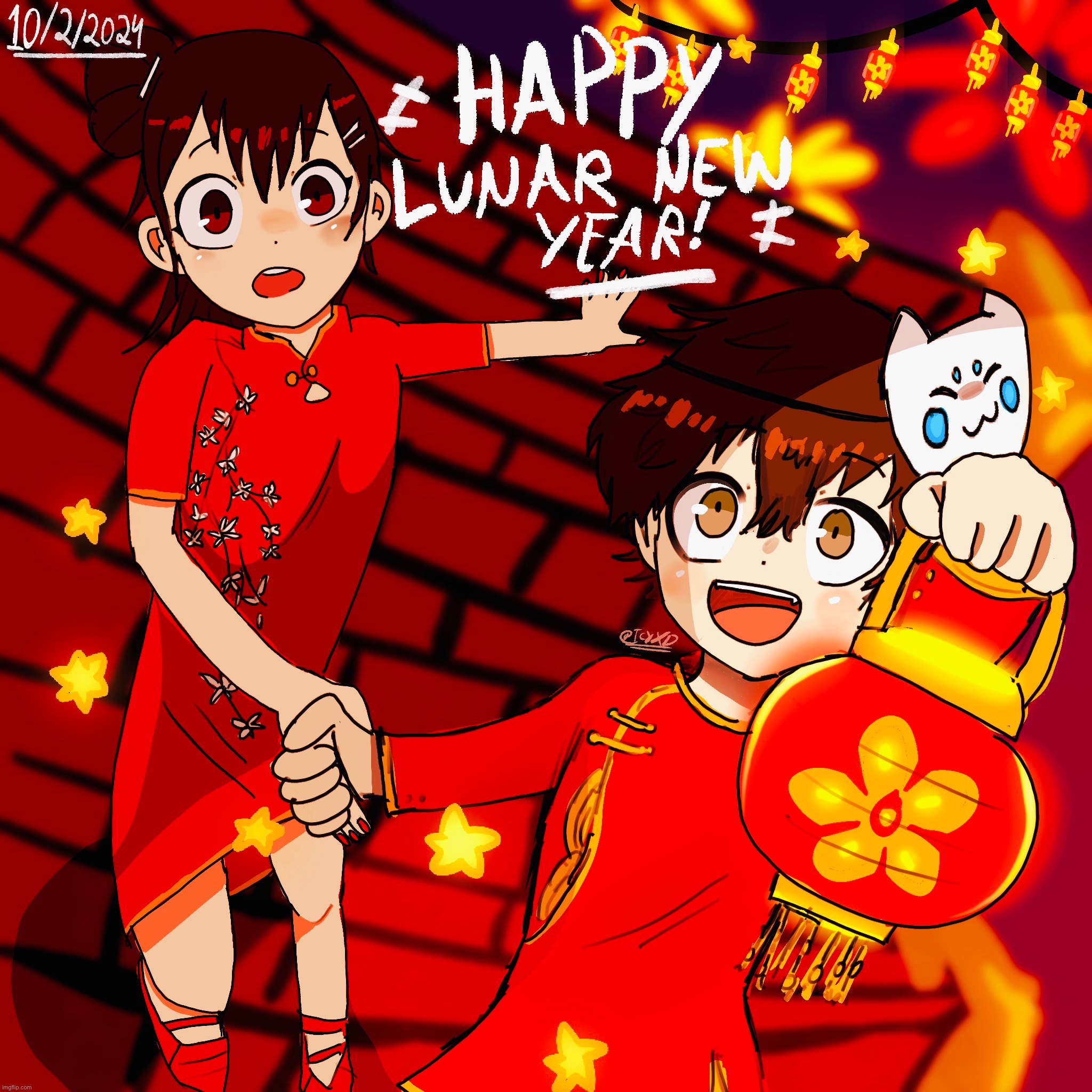 农历新年快乐 HAPPY LUNAR NEW YEARS 2024!! (Collab with Li_bujiang_Li) | image tagged in chinese new year,year of the dragon,2024 | made w/ Imgflip meme maker