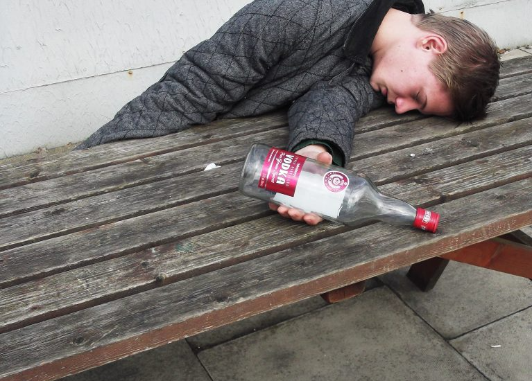 Drunk man passed out picnic table outside JPP anonymoose Blank Meme Template