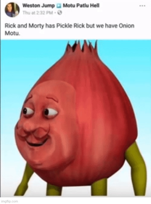 you've gotted it!: Onion Motu | made w/ Imgflip meme maker