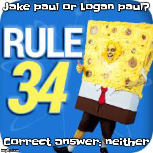 Spob | Jake paul or Logan paul? Correct answer: neither | image tagged in spob | made w/ Imgflip meme maker