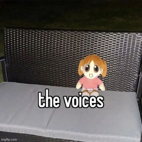 the voices | image tagged in the voices | made w/ Imgflip meme maker