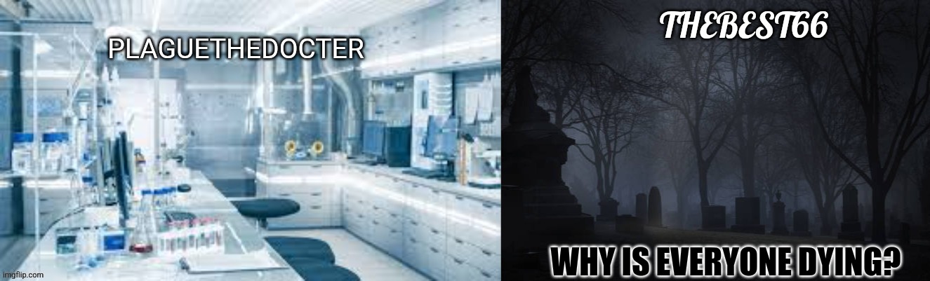 Plaguethedocter and Thebest66 | WHY IS EVERYONE DYING? | image tagged in plaguethedocter and thebest66 | made w/ Imgflip meme maker