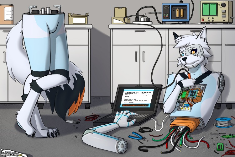 some art of the synth side of my sona! ych commission from last_first | image tagged in oc | made w/ Imgflip meme maker
