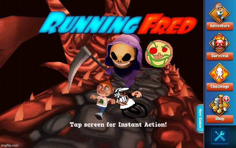 What if peppino was playable in running fred? | image tagged in pizza tower,gore,mobile games,blood,running fred | made w/ Imgflip meme maker