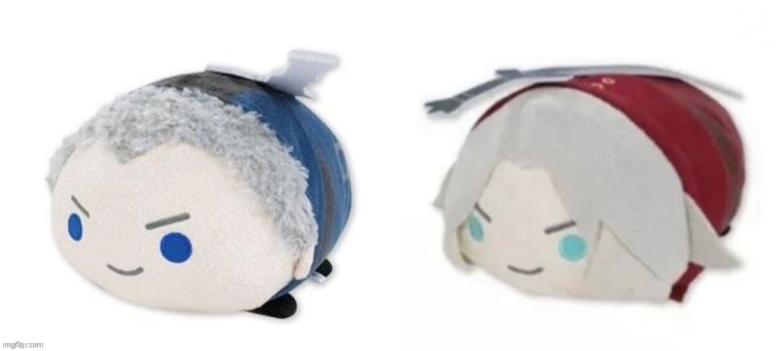 image tagged in nero plush,dante plush | made w/ Imgflip meme maker