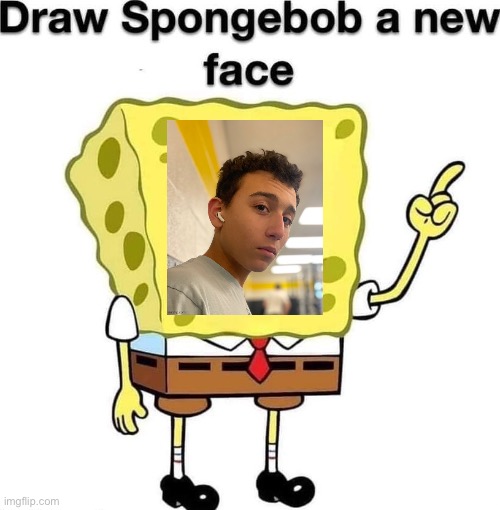 draw spongebob a new face | image tagged in draw spongebob a new face | made w/ Imgflip meme maker
