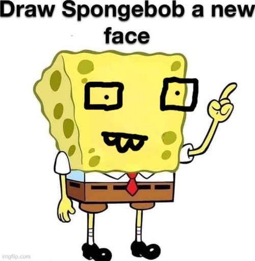 spongebob egbert | image tagged in draw spongebob a new face | made w/ Imgflip meme maker
