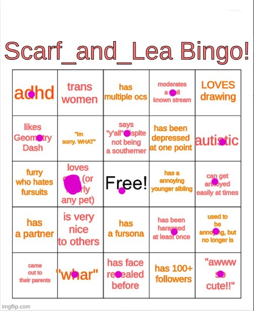 i still have it stuck in my head fuck | image tagged in scarf_and_lea bingo | made w/ Imgflip meme maker