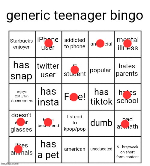 bros- is this good or bad? | image tagged in generic teenager bingo | made w/ Imgflip meme maker