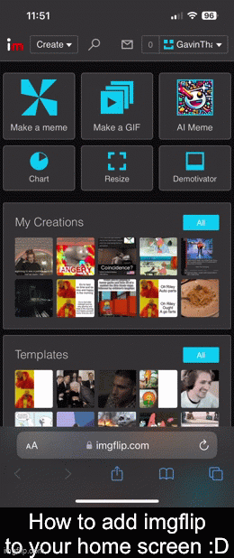 How to add imgflip to your home screen tutorial! - Imgflip