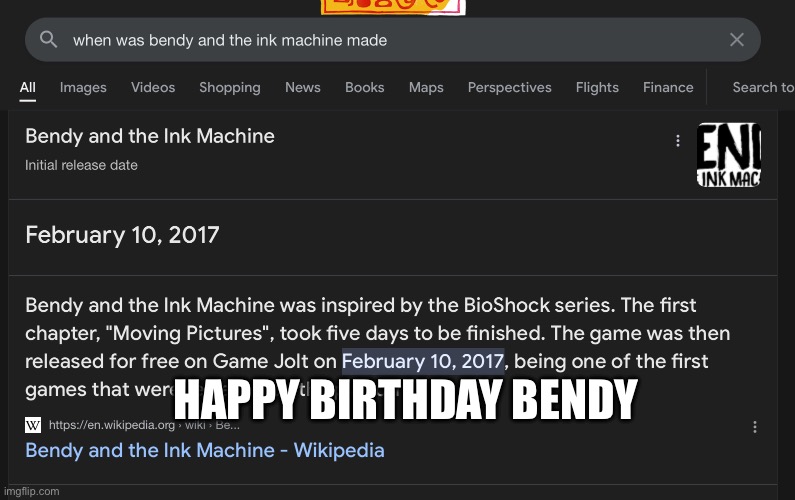 HAPPY BIRTHDAY BENDY | made w/ Imgflip meme maker