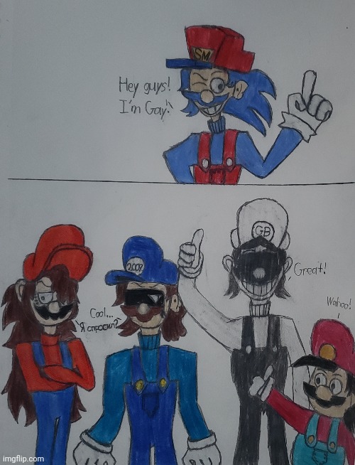 Yes, this was confirmed on Funkipedia | image tagged in mario's madness,comic,exe,drawing | made w/ Imgflip meme maker