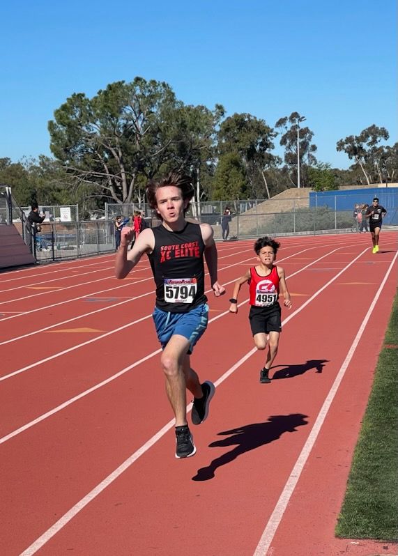 High Quality Man outrunning a kid Blank Meme Template