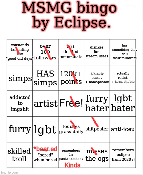Yuh | *boar ed; Kinda | image tagged in msmg bingo by eclipse | made w/ Imgflip meme maker