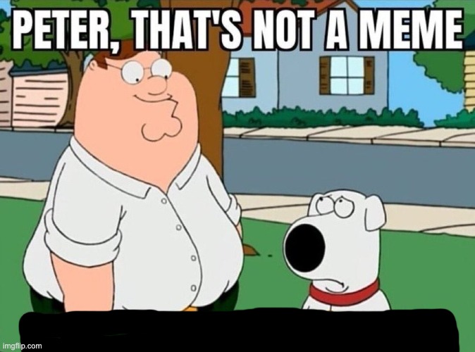 Peter, that's not a meme. | image tagged in peter that's not a meme | made w/ Imgflip meme maker