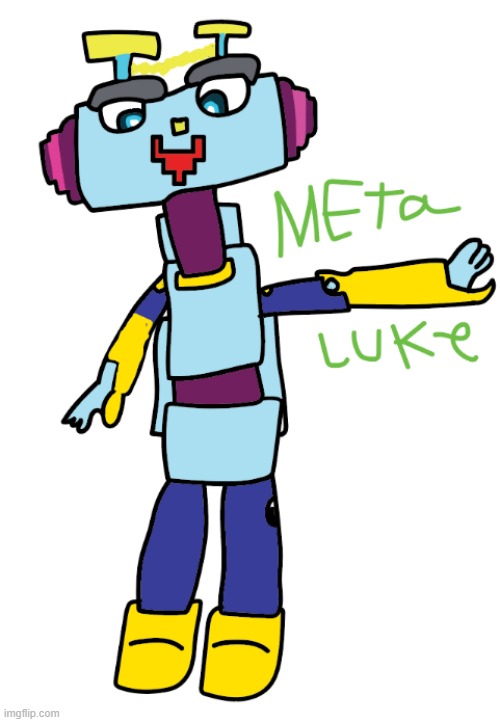 After a while of work. a art of metaluke has been drawn by yours truly. myself. | image tagged in artwork,art,metaluke,cartoon,tv show,wholesome | made w/ Imgflip meme maker