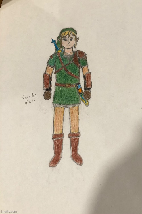 Concept art/idea for my Link costume | image tagged in link,legend of zelda,drawing,fanart | made w/ Imgflip meme maker