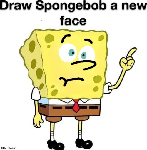 SpongeTrend SquarePants | image tagged in draw spongebob a new face | made w/ Imgflip meme maker