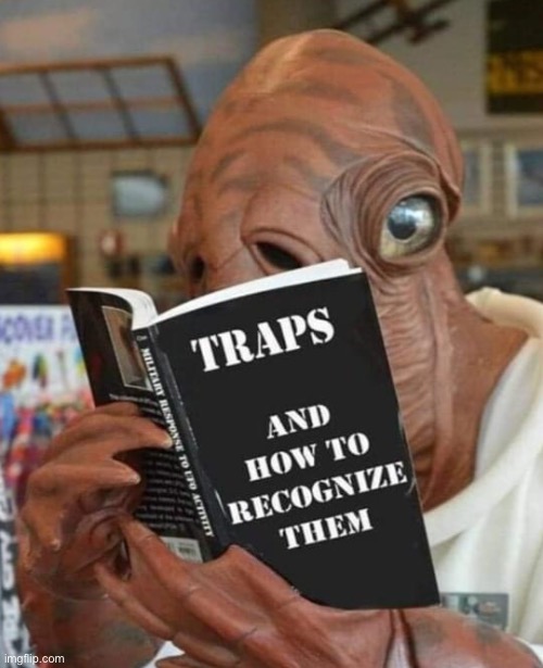 Star Wars Dad Joke | image tagged in it's a trap,trap,star wars,dad joke | made w/ Imgflip meme maker