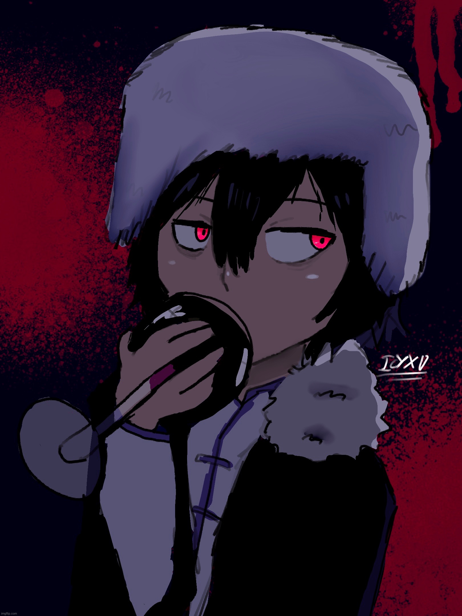 Fyodor Dostoevsky | image tagged in fyodor dostoevsky,bungo stray dogs,anime,russian,blood | made w/ Imgflip meme maker