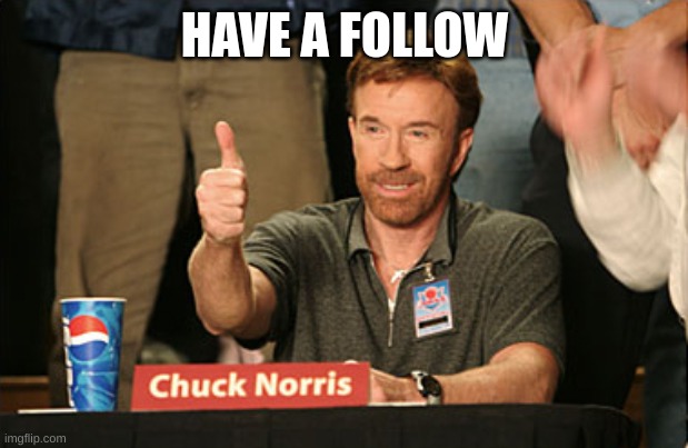 Chuck Norris Approves Meme | HAVE A FOLLOW | image tagged in memes,chuck norris approves,chuck norris | made w/ Imgflip meme maker