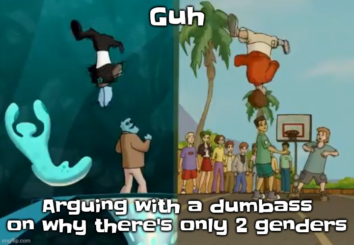There are only 2 bro | Guh; Arguing with a dumbass on why there's only 2 genders | image tagged in hey xxisaacnewtonxx you're a dumbass and i'm cool | made w/ Imgflip meme maker