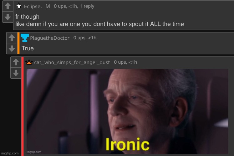 mf will not shut up about being a femboy “how my fellow femboys doing :nerd:” like stfu I get it | made w/ Imgflip meme maker