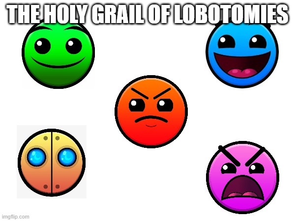 THE HOLY GRAIL OF LOBOTOMIES | image tagged in fire,water,rock,air,wind | made w/ Imgflip meme maker