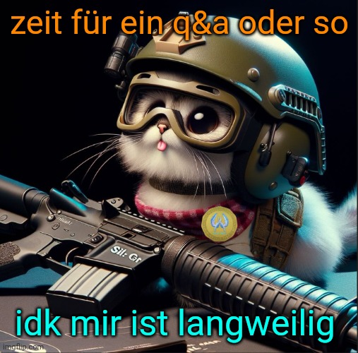 zeit für ein q&a oder so; idk mir ist langweilig | image tagged in ai generated silly critter but better | made w/ Imgflip meme maker