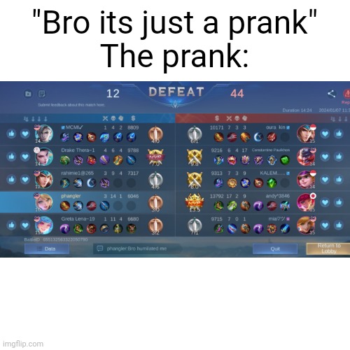 Very f disappointing | "Bro its just a prank"
The prank: | image tagged in gaming,my dissapointment is immeasurable and my day is ruined,shit | made w/ Imgflip meme maker