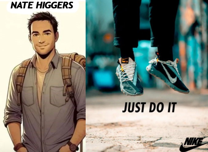 NATE HIKES | NATE HIGGERS | image tagged in hater | made w/ Imgflip meme maker