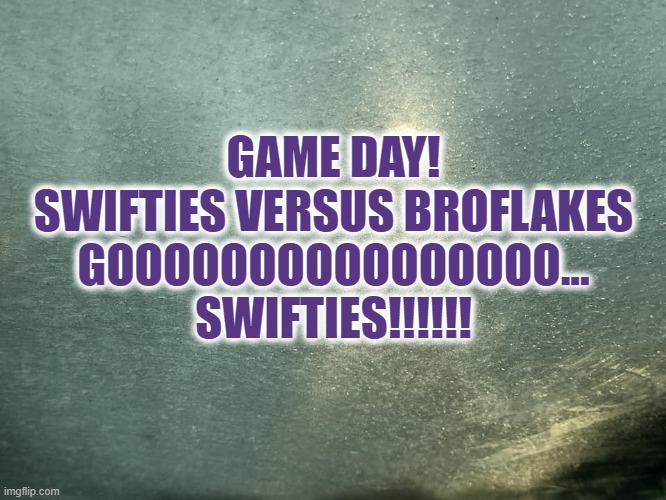 superbowl | GAME DAY!
SWIFTIES VERSUS BROFLAKES
GOOOOOOOOOOOOOOOO...
SWIFTIES!!!!!! | image tagged in superbowl | made w/ Imgflip meme maker