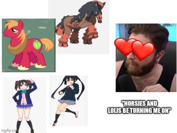 Vaush revealed to like horses and lolis: | image tagged in stupid liberals,political meme,horses,pedophile,breadtuber | made w/ Imgflip meme maker