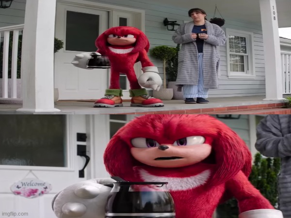 You gonna rescue him? | image tagged in memes,sonic the hedgehog,knuckles,paramount,pop culture | made w/ Imgflip meme maker