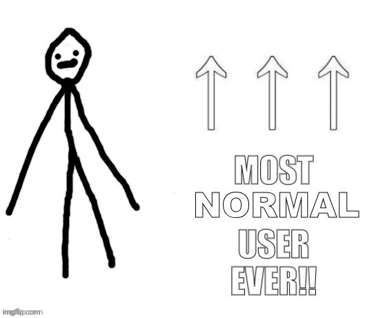 most normal user ever | image tagged in most normal user ever | made w/ Imgflip meme maker