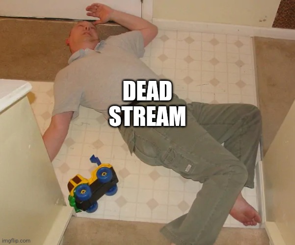 dead person | DEAD STREAM | image tagged in dead person | made w/ Imgflip meme maker