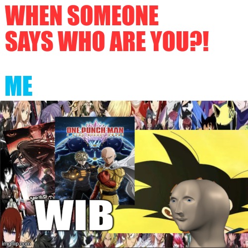Tru | WHEN SOMEONE SAYS WHO ARE YOU?! ME | image tagged in memes,fun,front page plz,lol,weebs | made w/ Imgflip meme maker