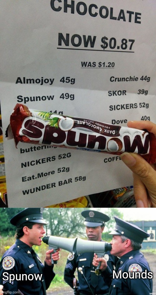 Spunow | Mounds; Spunow | image tagged in police arguing,mounds,upside down,spunow,you had one job,memes | made w/ Imgflip meme maker