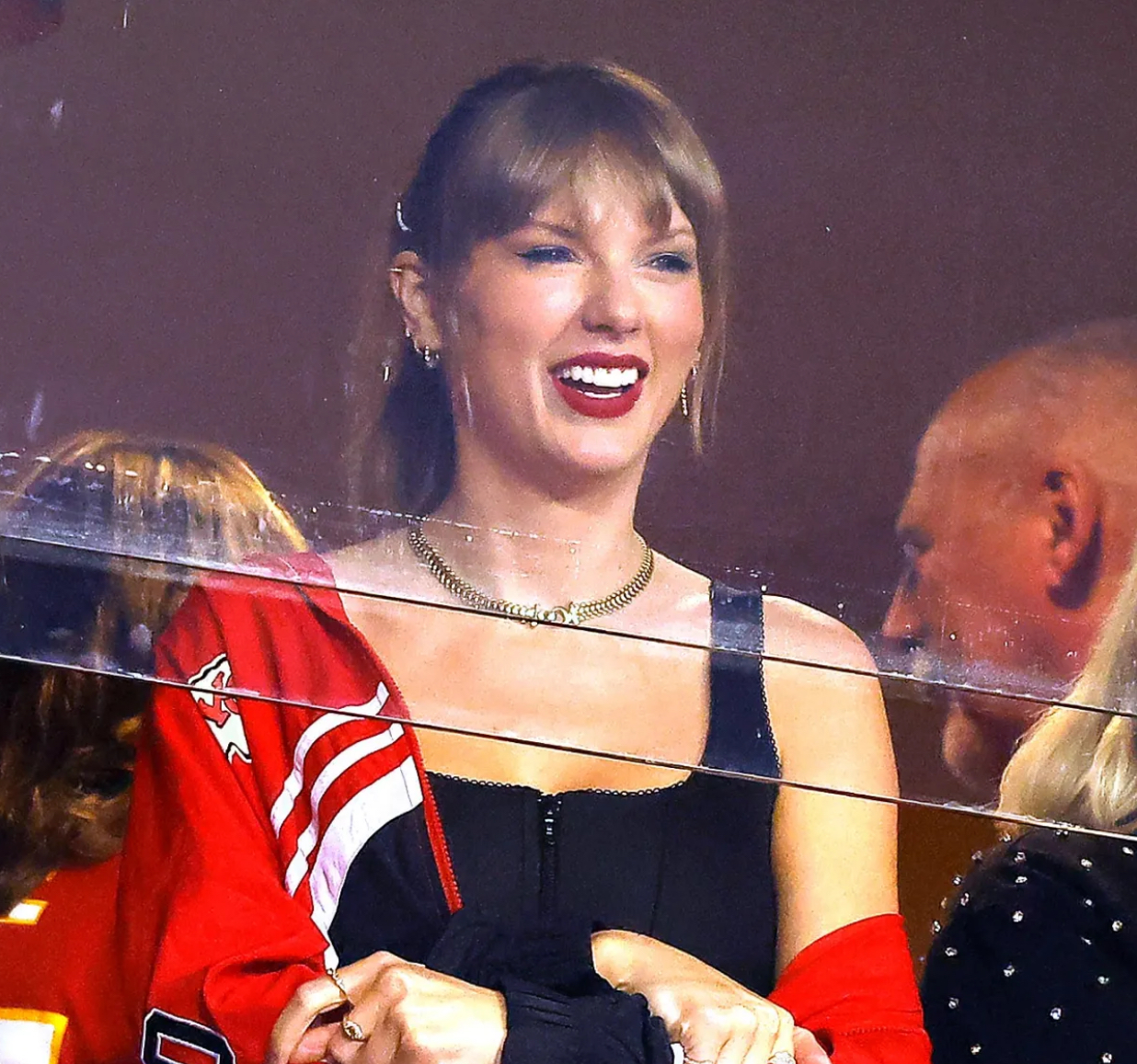 High Quality Taylor Swift at a game Blank Meme Template