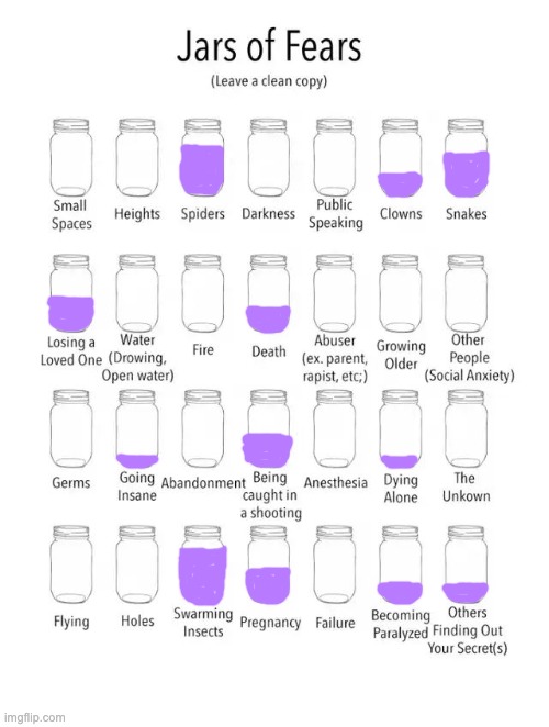 Jar of fears clear version | image tagged in jar of fears clear version | made w/ Imgflip meme maker