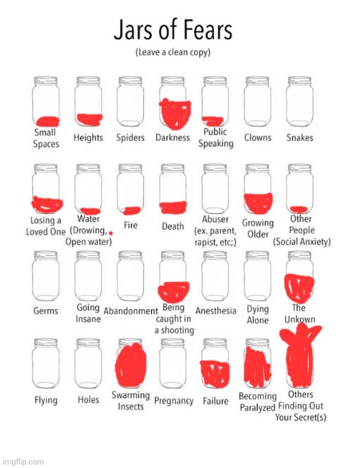 Jar of fears clear version | image tagged in jar of fears clear version | made w/ Imgflip meme maker