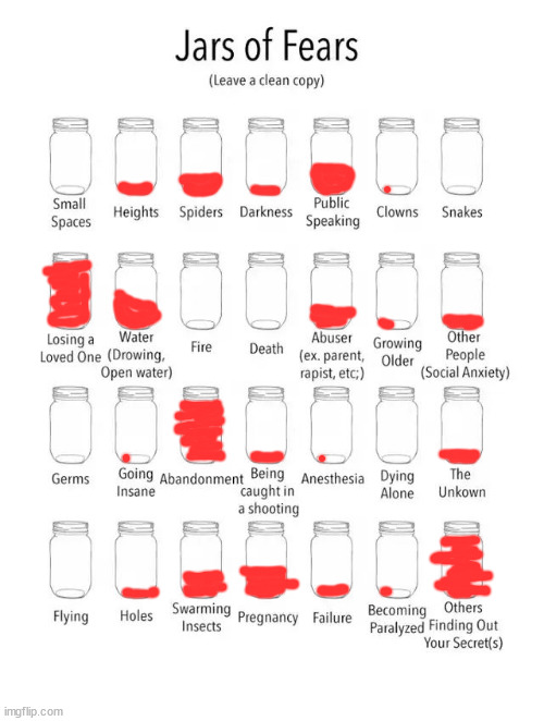 Jar of fears clear version | image tagged in jar of fears clear version | made w/ Imgflip meme maker