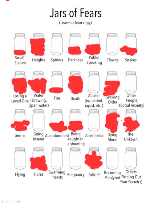 Jar of fears clear version | image tagged in jar of fears clear version | made w/ Imgflip meme maker