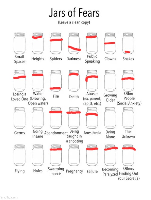 Jar of fears clear version | image tagged in jar of fears clear version | made w/ Imgflip meme maker