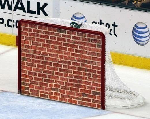 Hockey Net Brick Wall Blank Meme Template