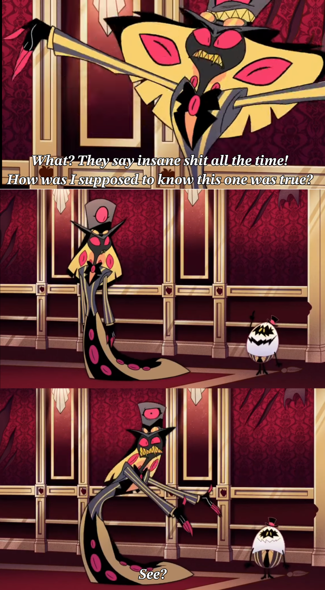 Hazbin Hotel - They Say Insane Stuff All The Time Blank Meme Template